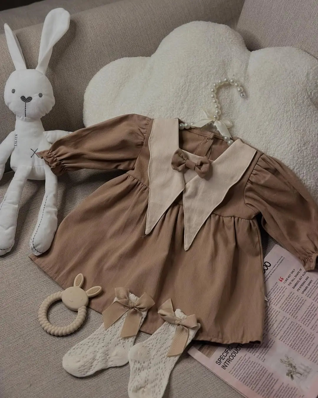 Vintage keten elbise bedobee
