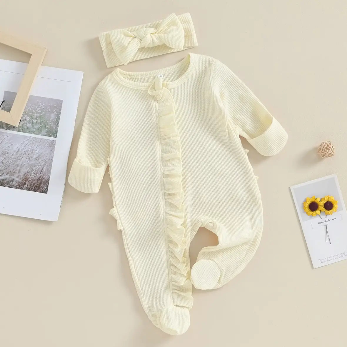 Bandanalı ve Ruffleli Ayaklı Tulum bedobee