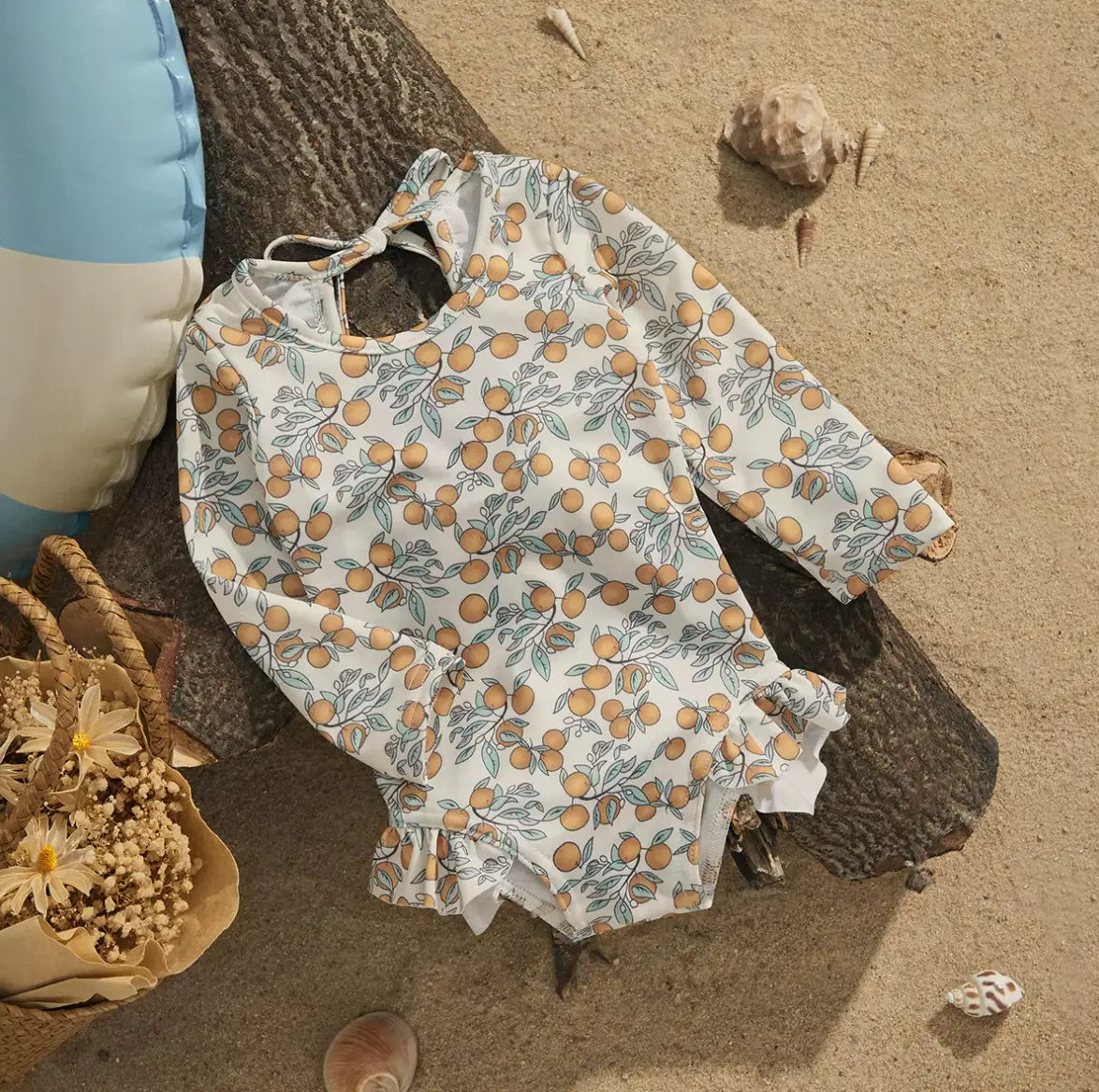 Kız Bebek Sırtı Açık Mayo bedobee