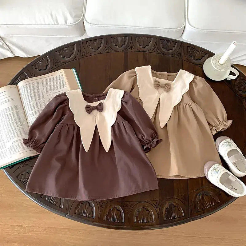 Vintage keten elbise bedobee