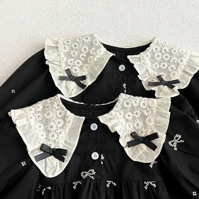 Siyah Fiyonklu Tulum ( 3 Lü Çorap + 3 Lü Bandana ) Set bedobee
