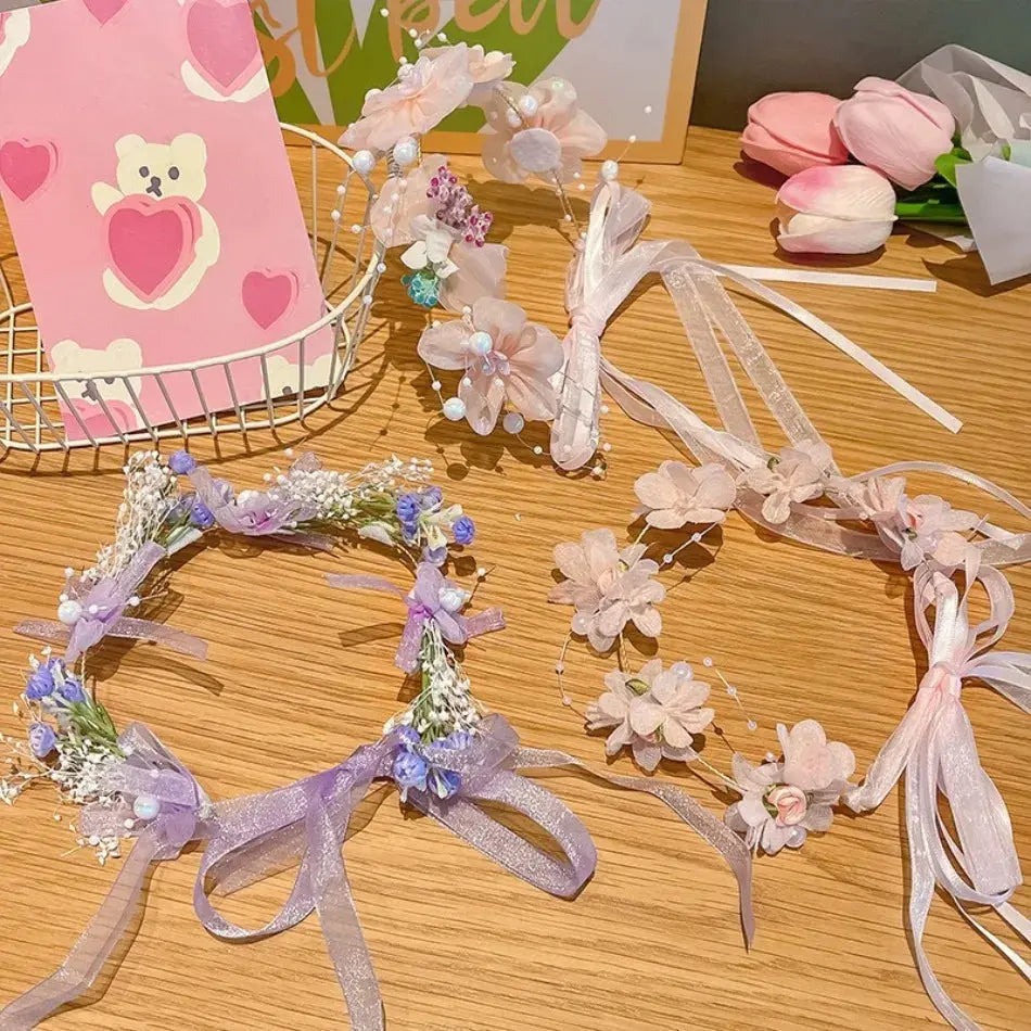 Children's Crown Headgear Princess Wreath Super Fairy Headband Girls Wedding Headband Headband Hair Accessories Hairpin TM04 bedobee