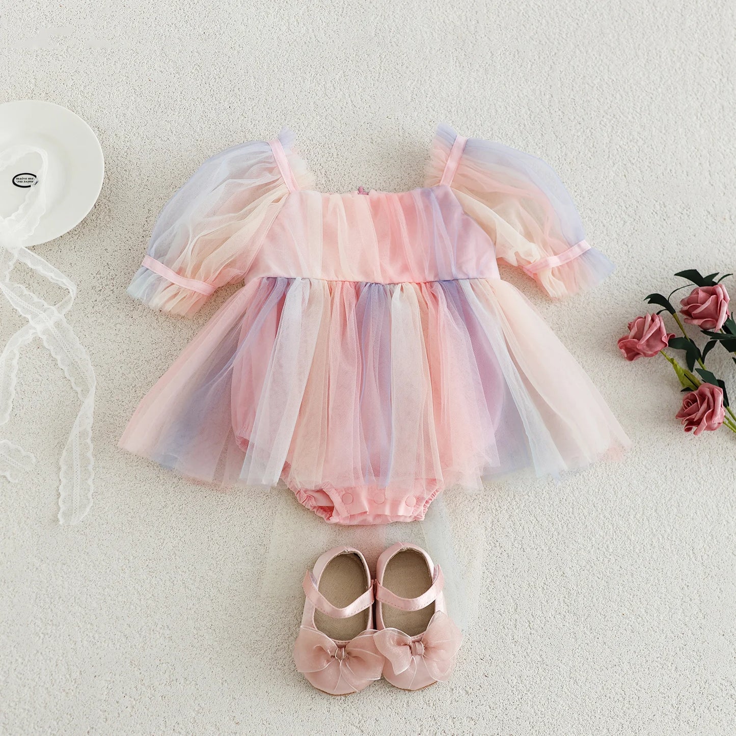 Renkli Bodysuit Elbise