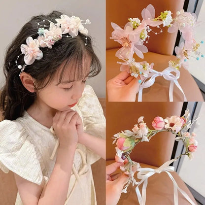 Children's Crown Headgear Princess Wreath Super Fairy Headband Girls Wedding Headband Headband Hair Accessories Hairpin TM04 bedobee