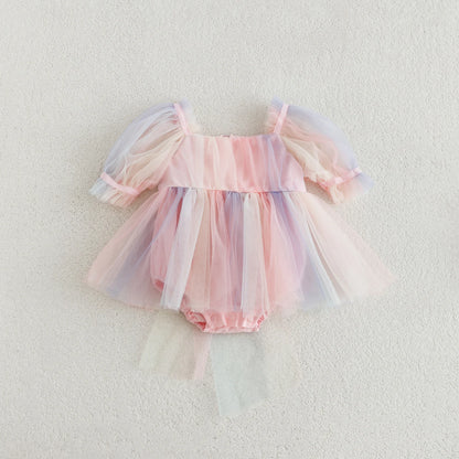 Renkli Bodysuit Elbise