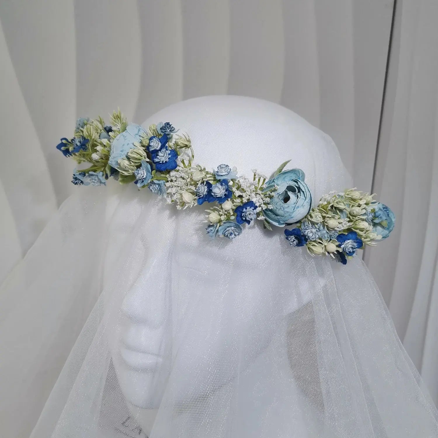 Peony Rose Flower Crown Wreath Handmade Hairbands Wedding Hair Accessories For Women Bridal Bridesmaids Girls Flower Headbands bedobee